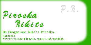 piroska nikits business card